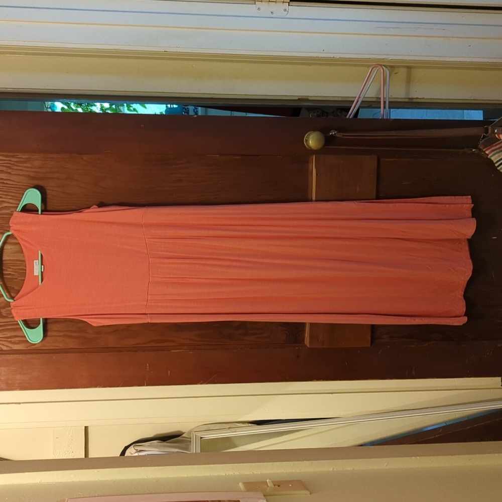 Coral Pink Maxi Dress - size XS